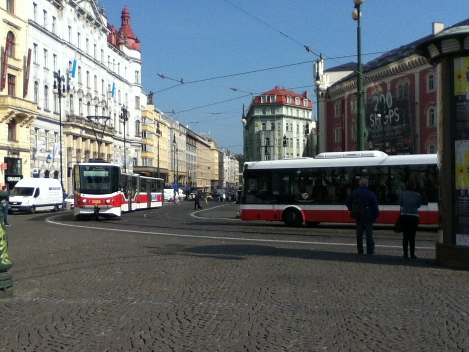 プラハ本駅北西の広場