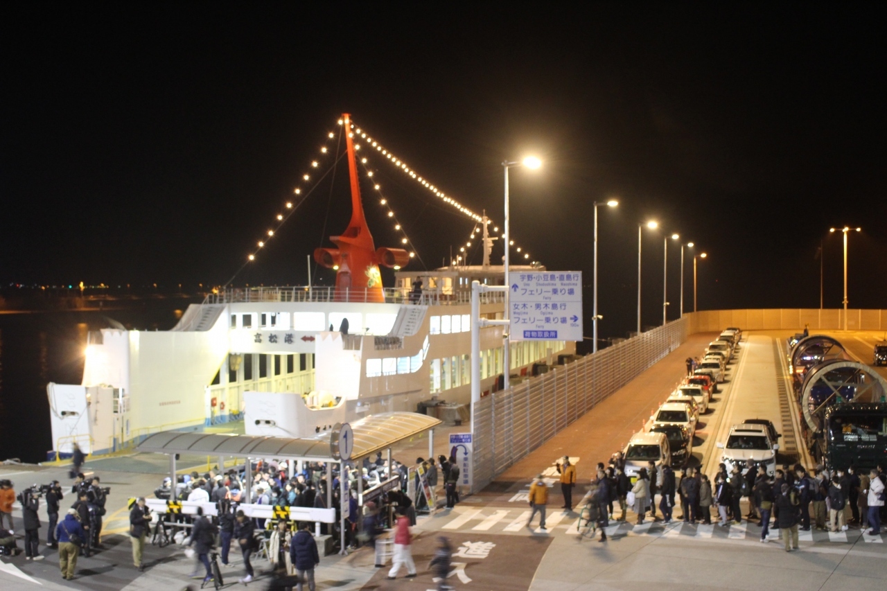 宇高航路の最終便を見送ってきました