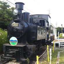 園内鉄道、本物のSLです 大切にされているのがわかります。