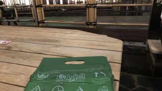 駅構内に足湯があった