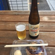 ほろ酔いセット（たこ判と瓶ビール小）