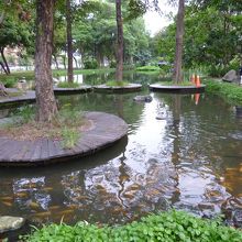 大東公園案内の風景、池