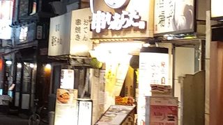 串カツとビールの誘惑。