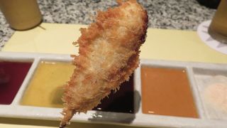 アツアツの串揚げ