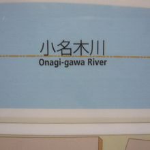 小名木川の傍に在る案内標識に記されている小名木川の文字です。