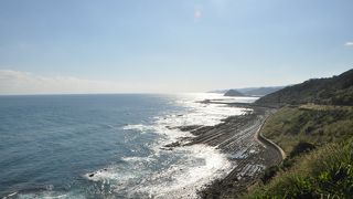 道の駅フェニックスから、鬼の洗濯板を見た