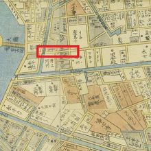 安政改正御江戸大絵図にも、フカ川横丁と記載されています。