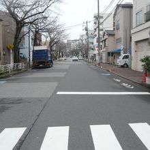 深川芭蕉通りです。横断歩道がありますが、人は通っていません。