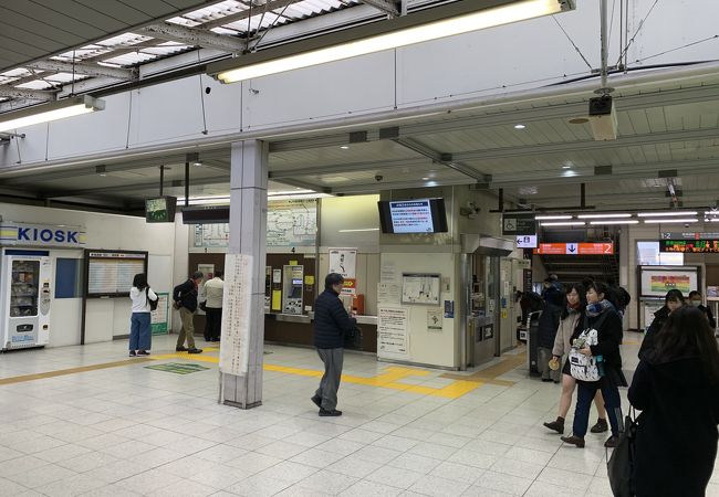 改札が端