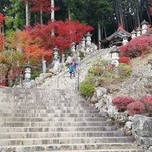 満願堂へ石段を上ります