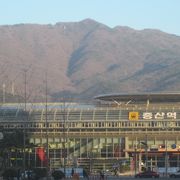 梁山市内ではKORAILとの接続に使える甑山駅がお勧めです