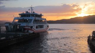 冬の朝便、日の出を拝みながら優雅な船旅を楽しむことが出来ました