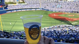 球場でビール