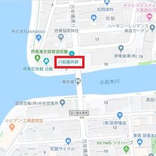 川船番所跡は、隅田川と小名木川の合流点にあり、万年橋の北側