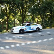 公園内で迷ったらポリスもいるけどもちろん英語のみ