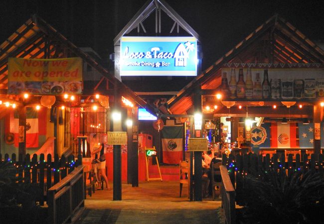 テラス席でBeer＆Tacos！