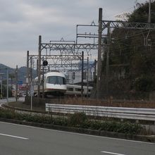 近鉄志摩線を走る特急電車
