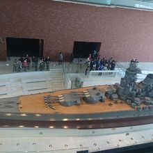 大和の模型を２階から撮影