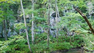 巨大な岩壁でした