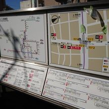 バス停位置の地図