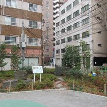 北西方向からの様子(正面中央奥が靈巖㠀之碑)