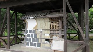 海鼠壁の構造模型が置かれていました。