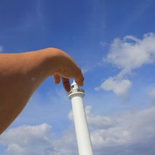 残波岬灯台です。大きいでしょ？