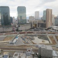 ホテルから見た大阪駅。