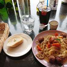 メインの和風パスタ