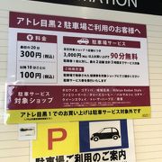 駐車場はアトレ2のみ