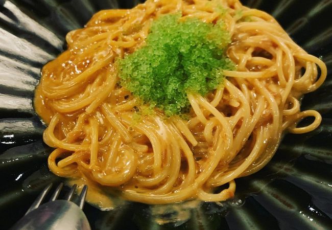 カニ味噌のパスタとチーズケーキが最高です