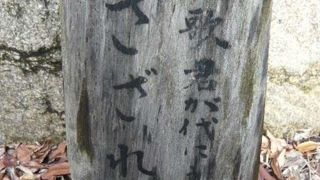 乃木神社のさざれ石は、乃木神社から正松神社に至る通路の横に置かれています。