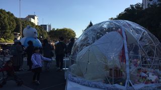 週末はにぎわう