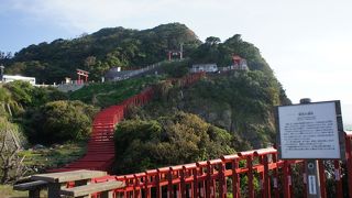 赤い鳥居がきれいです