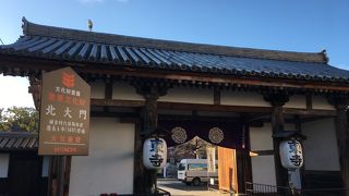 東寺と書かれた提灯がぶら下がる