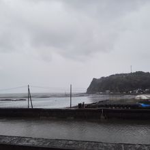 景勝の地の反対側の干潟に行ったが、よく見えない。