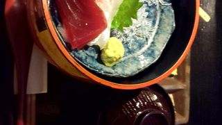 お刺身と穴子丼のランチ