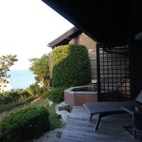 各部屋ごとに形が違う露天風呂です