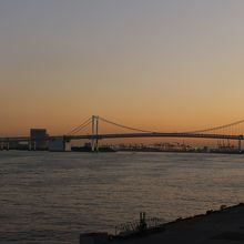 夕景の竹芝ターミナルからの景色