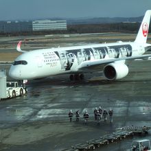 ラウンジから嵐ＪＥＴが見えました。