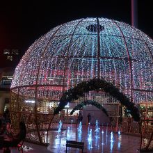 駅前のクリスマス飾り