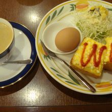 オーダーしたCセット（エッグトースト）