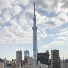 窓はほんの少ししか開きません。それでも気持ち良い景色。