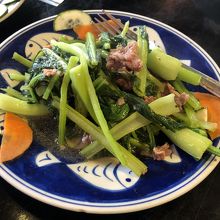 からし菜と牛肉炒め