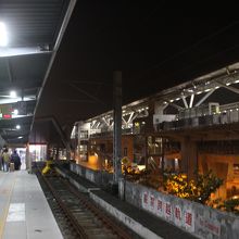 沙崙駅 のホームから見た台湾新幹線・台南駅