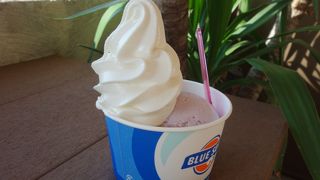 テラス席から海を眺めながらアイスクリームをいただけます。