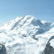 スイスの最高峰モンテローザが眺められる展望台