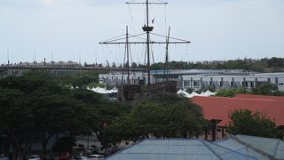 マラッカに来航した各国の船の模型などが展示されています。