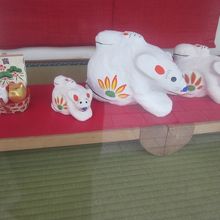 新年を迎えるにあたっての、子年関連の展示も見られました