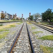 アクセスは駅から線路歩いて行くと近道